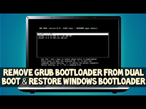 remove grub bootloader windows 10